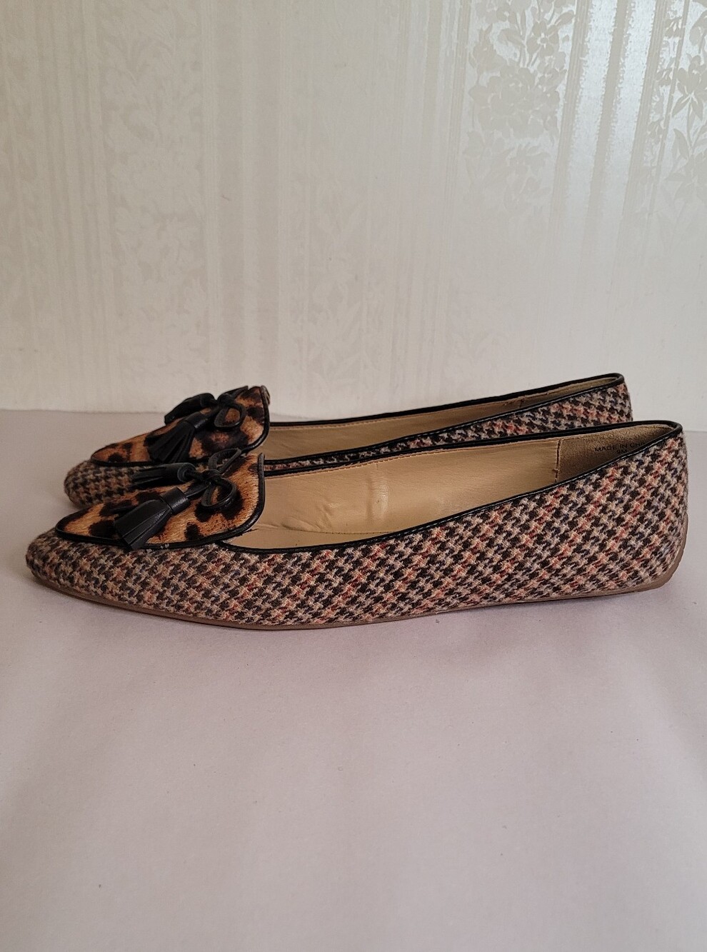 Talbots Houndstooth Tassel Driving Loafers - Picture 6 of 10